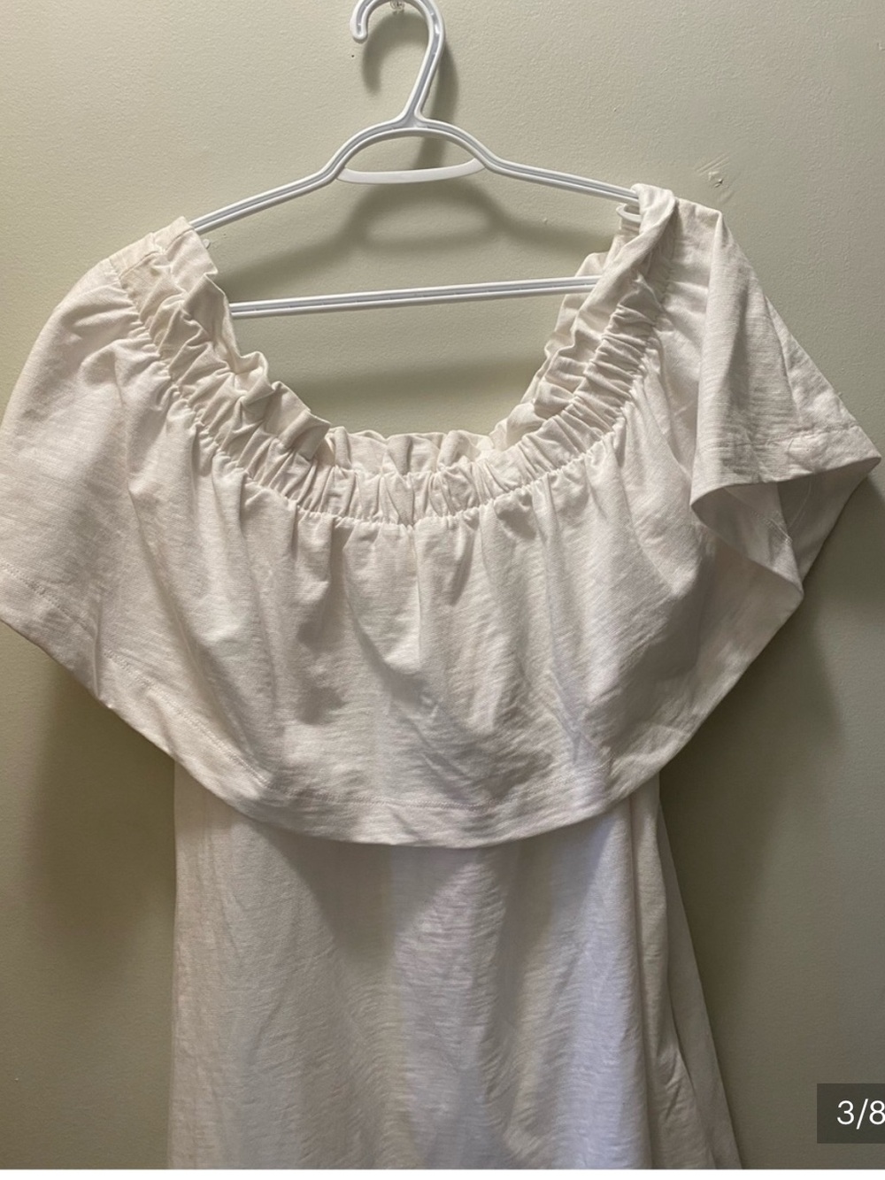 H&M White Off-Shoulder Ruffle Mini Dress - Picture 3 of 9